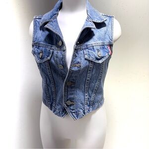 Vintage Bongo Cropped Sexy Jean Jacket size xs